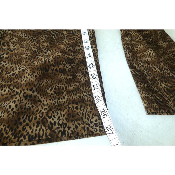 Norton McNaughton Leopard Pants Size 4P Petite Animal Print Stretch - Picture 6 of 8